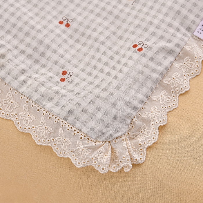 91家纺网 家纺一手货源 找家纺 绘萱家居 2025新款100%全棉双层纱花边床裙款夏被四件套