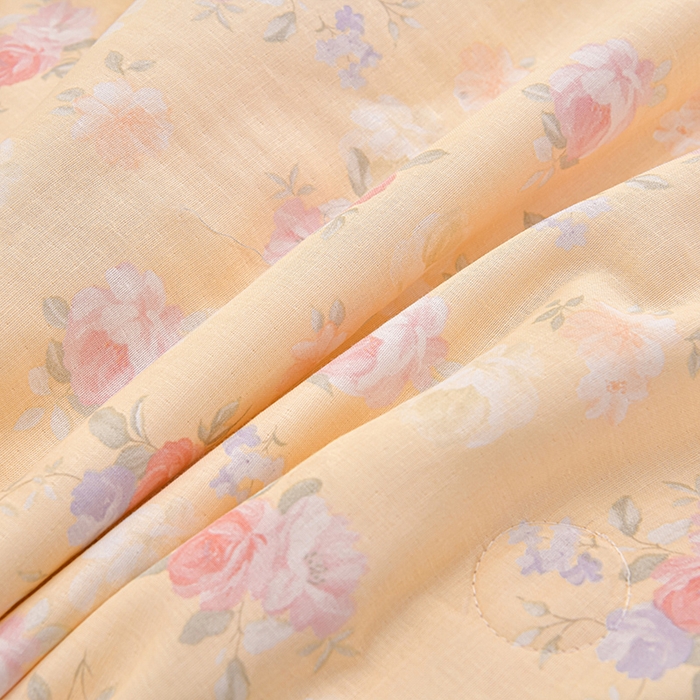 91家纺网 家纺一手货源 找家纺 绘萱家居 2025新款100%全棉双层纱花边床裙款夏被四件套