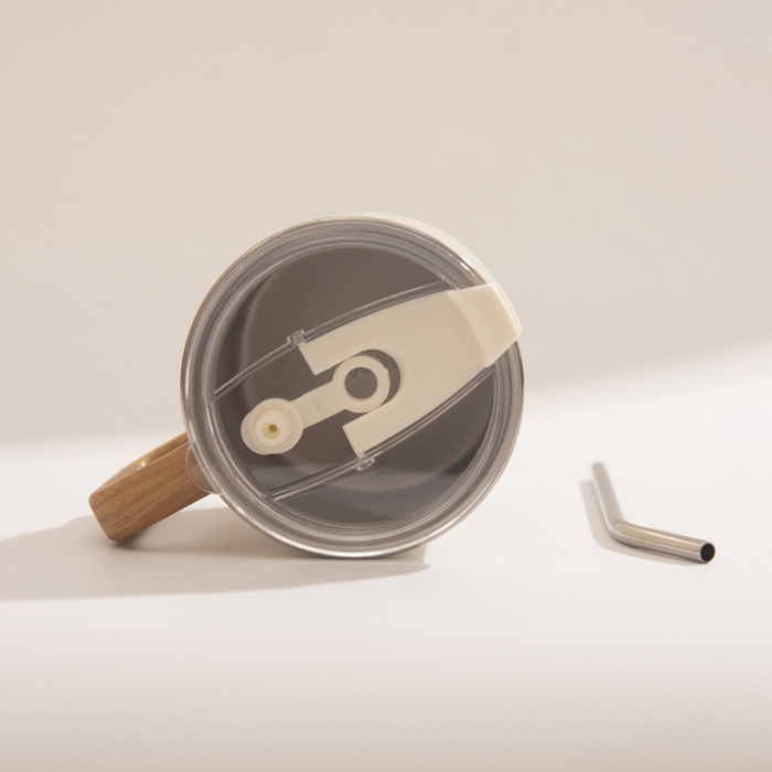 91家纺网 家纺一手货源 找家纺 【马克杯】 2025新款日式无印办公咖啡杯良品不锈钢带盖双层马克杯漱口杯子吸管耐高温