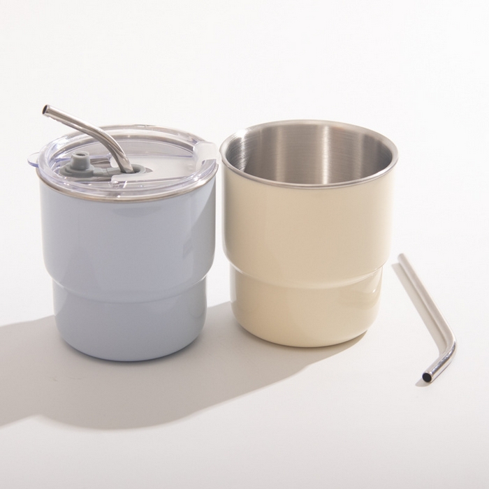 91家纺网 家纺一手货源 找家纺 良品汇馆 2025新款日式无印随手吸管杯良品纯色咖啡吸管水杯漱口杯子不锈钢内胆带盖喝水 组合图仅供参考 600ML-大号