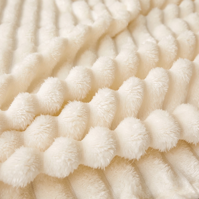 91家纺网 家纺一手货源 找家纺 合纵跨境工厂 2025新款兔毛绒法兰绒贝贝绒毛毯跨境外贸JIT一件代发TEMU亚马逊希音包过核价抽条毛毯 淡然米