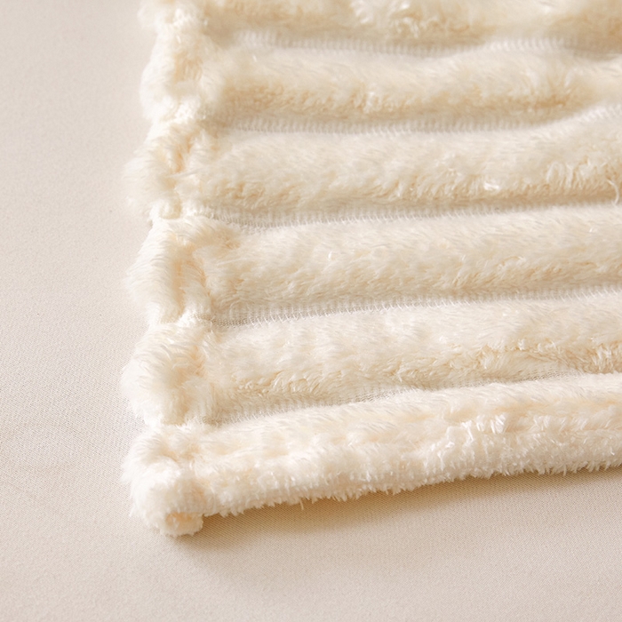 91家纺网 家纺一手货源 找家纺 合纵跨境工厂 2025新款兔毛绒法兰绒贝贝绒毛毯跨境外贸JIT一件代发TEMU亚马逊希音包过核价抽条毛毯 淡然米