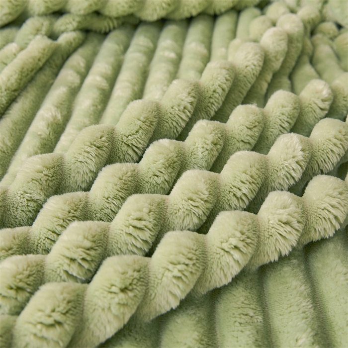 91家纺网 家纺一手货源 找家纺 合纵跨境工厂 2025新款兔毛绒法兰绒贝贝绒毛毯跨境外贸JIT一件代发TEMU亚马逊希音包过核价抽条毛毯 橄榄绿