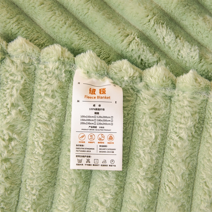 91家纺网 家纺一手货源 找家纺 合纵跨境工厂 2025新款兔毛绒法兰绒贝贝绒毛毯跨境外贸JIT一件代发TEMU亚马逊希音包过核价抽条毛毯 橄榄绿