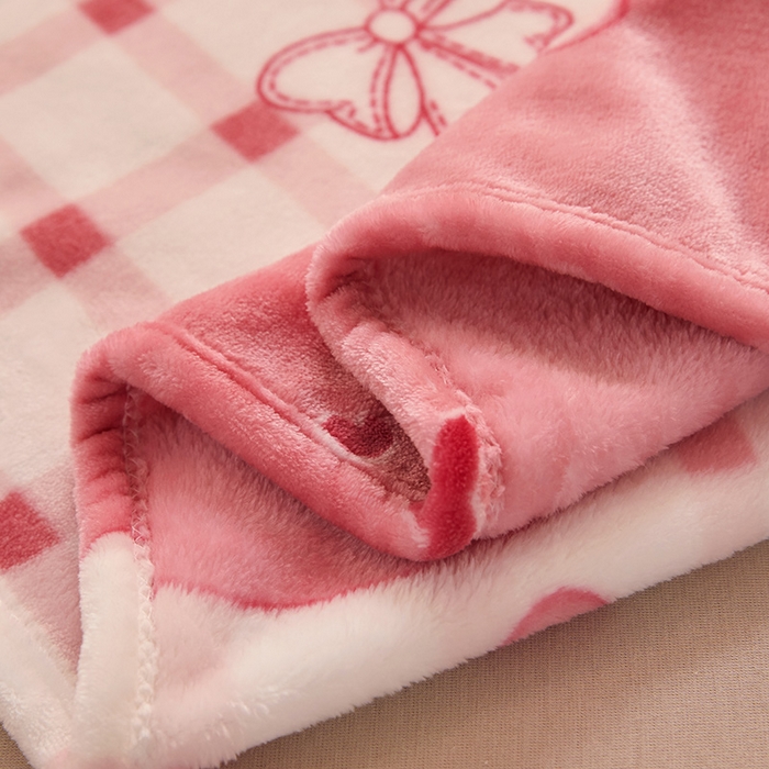 91家纺网 家纺一手货源 找家纺 合纵跨境工厂 2025新款印花牛奶绒毛毯法莱绒雪花绒贝贝绒双面绒毛毯跨境外贸JIT一件代发TEMU亚马逊希音包过核价印花毛毯 草莓格子