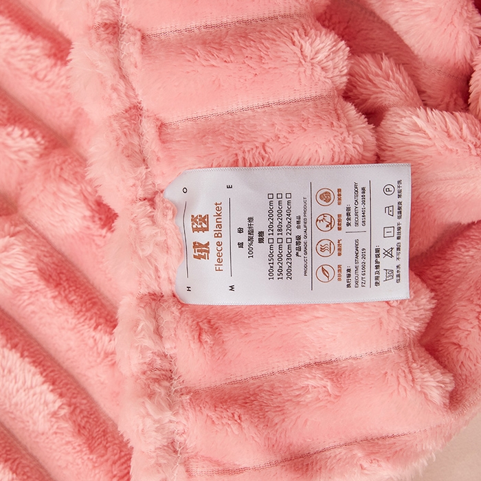 91家纺网 家纺一手货源 找家纺 合纵跨境工厂 2025新款兔毛绒法兰绒贝贝绒毛毯跨境外贸JIT一件代发TEMU亚马逊希音包过核价抽条毛毯 心悦粉