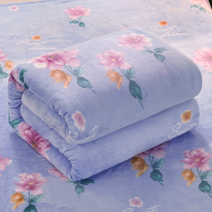 91家纺网 家纺一手货源 找家纺 合纵跨境工厂 2025新款印花牛奶绒毛毯法莱绒雪花绒贝贝绒双面绒毛毯跨境外贸JIT一件代发TEMU亚马逊希音包过核价印花毛毯 浪漫花园