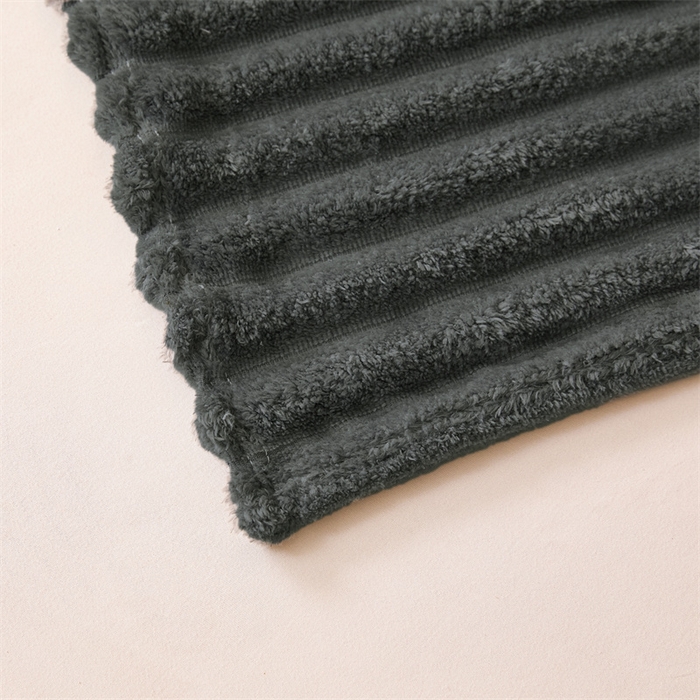 91家纺网 家纺一手货源 找家纺 合纵跨境工厂 2025新款兔毛绒法兰绒贝贝绒毛毯跨境外贸JIT一件代发TEMU亚马逊希音包过核价抽条毛毯 星辰灰