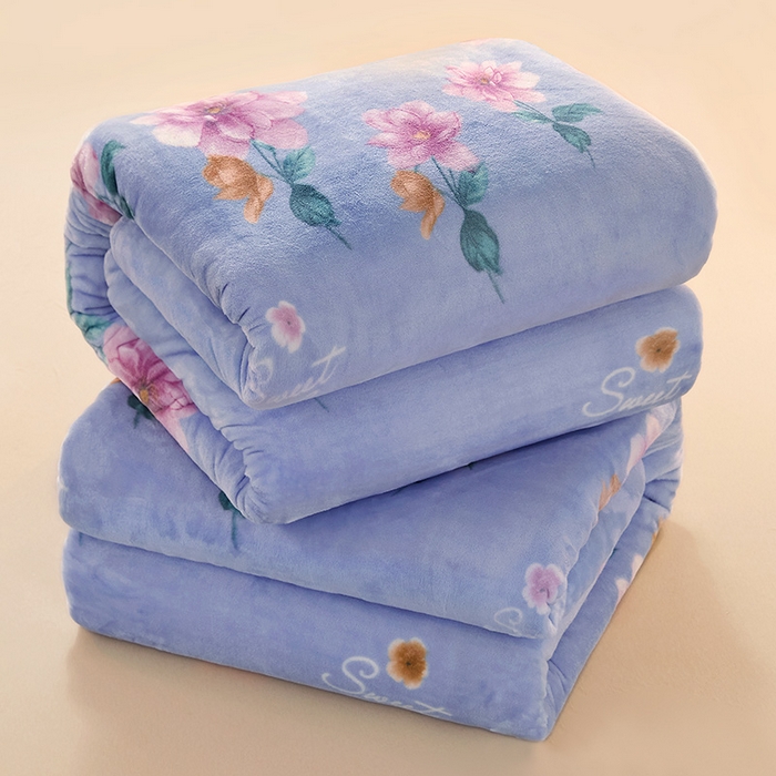 91家纺网 家纺一手货源 找家纺 合纵跨境工厂 2025新款印花牛奶绒毛毯法莱绒雪花绒贝贝绒双面绒毛毯跨境外贸JIT一件代发TEMU亚马逊希音包过核价印花毛毯 浪漫花园