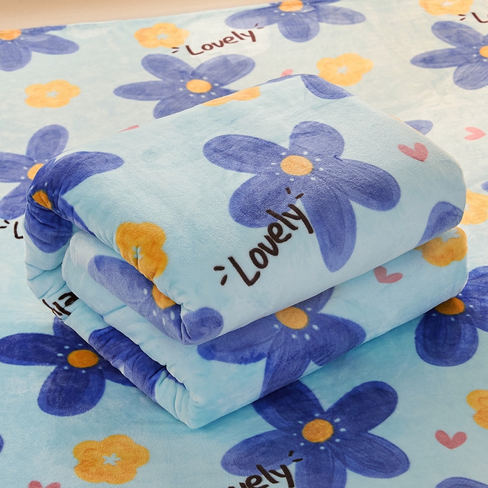 91家纺网 家纺一手货源 找家纺 合纵跨境工厂 2025新款印花牛奶绒毛毯法莱绒雪花绒贝贝绒双面绒毛毯跨境外贸JIT一件代发TEMU亚马逊希音包过核价印花毛毯 梦幻花田