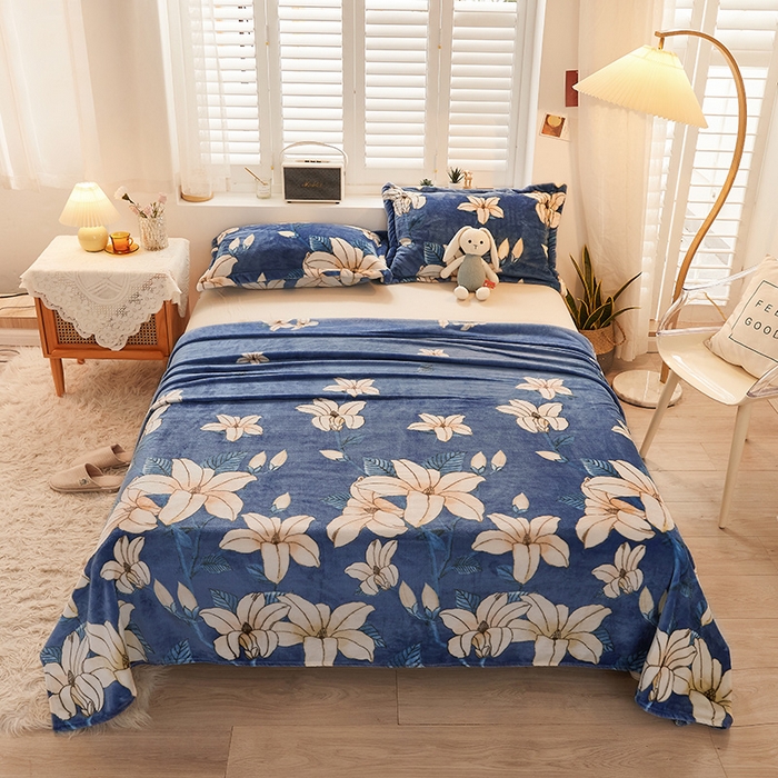 91家纺网 家纺一手货源 找家纺 合纵跨境工厂 2025新款印花牛奶绒毛毯法莱绒雪花绒贝贝绒双面绒毛毯跨境外贸JIT一件代发TEMU亚马逊希音包过核价印花毛毯 阳春三月