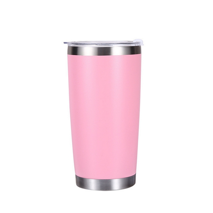 91家纺网 家纺一手货源 找家纺 良品汇馆 2025新款日文无印304不锈钢水杯良品汽车载杯保温保冷喷塑便携大容量杯子 直筒保温杯-粉色 容量590ML