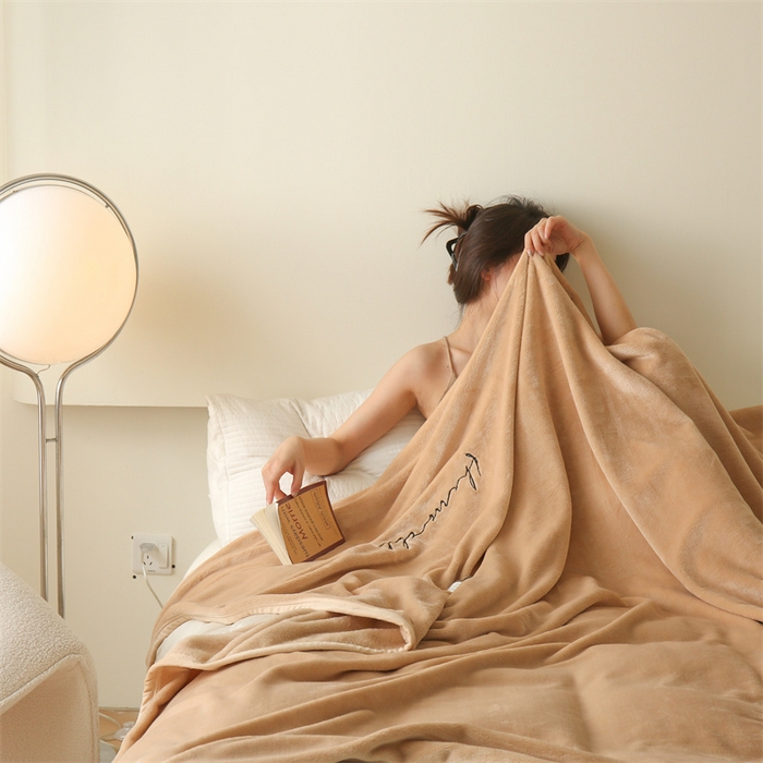 91家纺网 家纺一手货源 找家纺 合纵跨境工厂 2025新品绣花牛奶绒毛毯法莱绒雪花绒贝贝绒双面绒毛毯跨境外贸JIT一件代发TEMU亚马逊希音包过核价nice nice浅驼