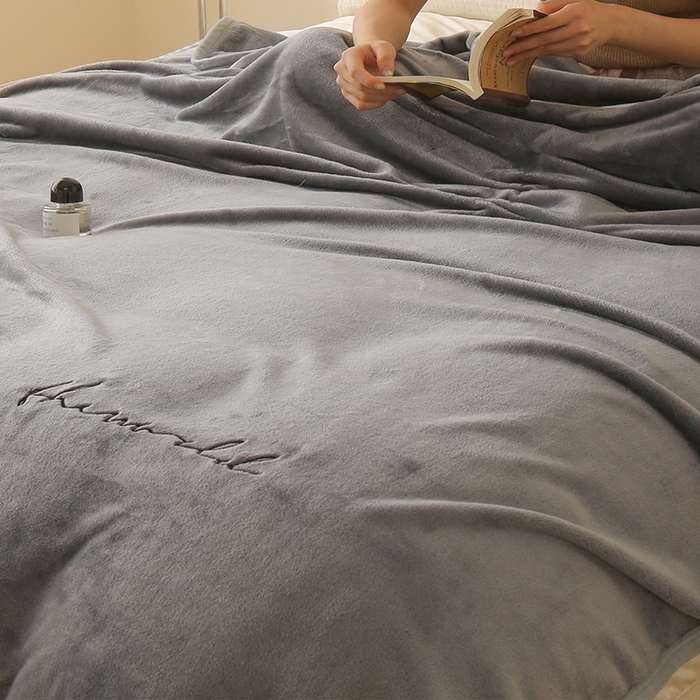 91家纺网 家纺一手货源 找家纺 合纵跨境工厂 2025新品绣花牛奶绒毛毯法莱绒雪花绒贝贝绒双面绒毛毯跨境外贸JIT一件代发TEMU亚马逊希音包过核价nice nice深灰