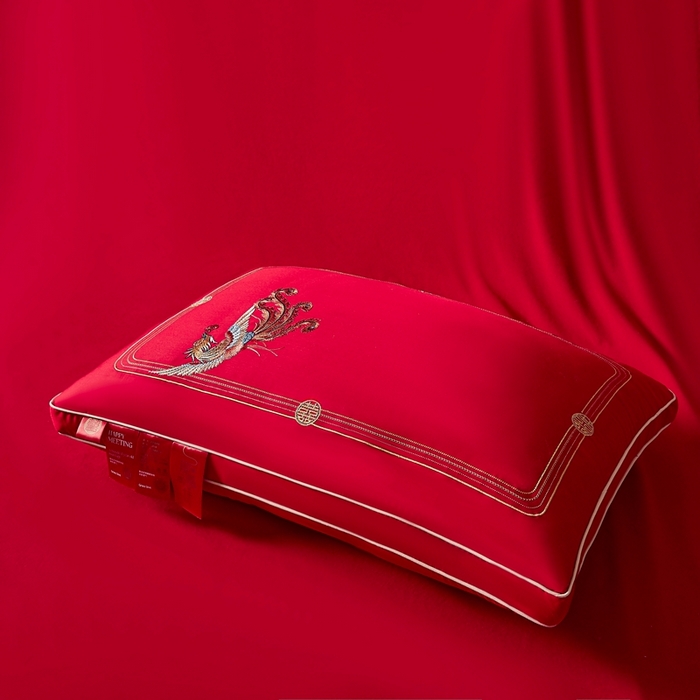 91家纺网 家纺一手货源 找家纺 （总）珍贝家纺 2025新款龙凤呈祥枕 枕头枕芯