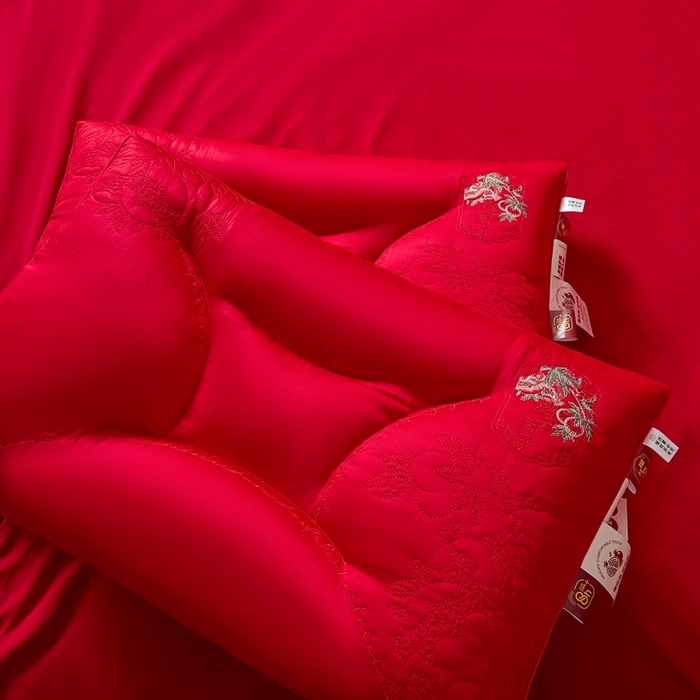 91家纺网 家纺一手货源 找家纺 （总）珍贝家纺 2025新款榴开百子枕 枕头枕芯