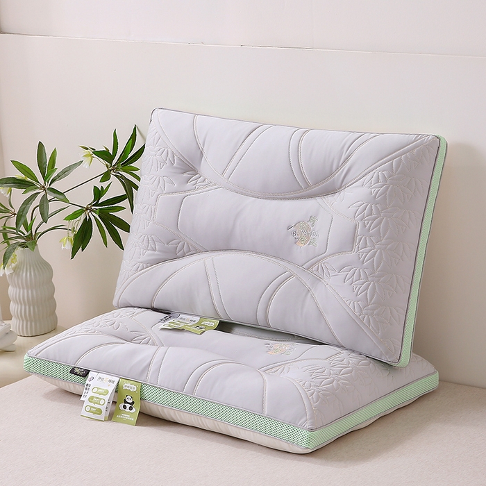 珍贝家纺 2025新款A类凉感丝所盼皆达冰丝层枕头枕芯 所盼皆达冰丝层枕-灰色 48x74cm/只