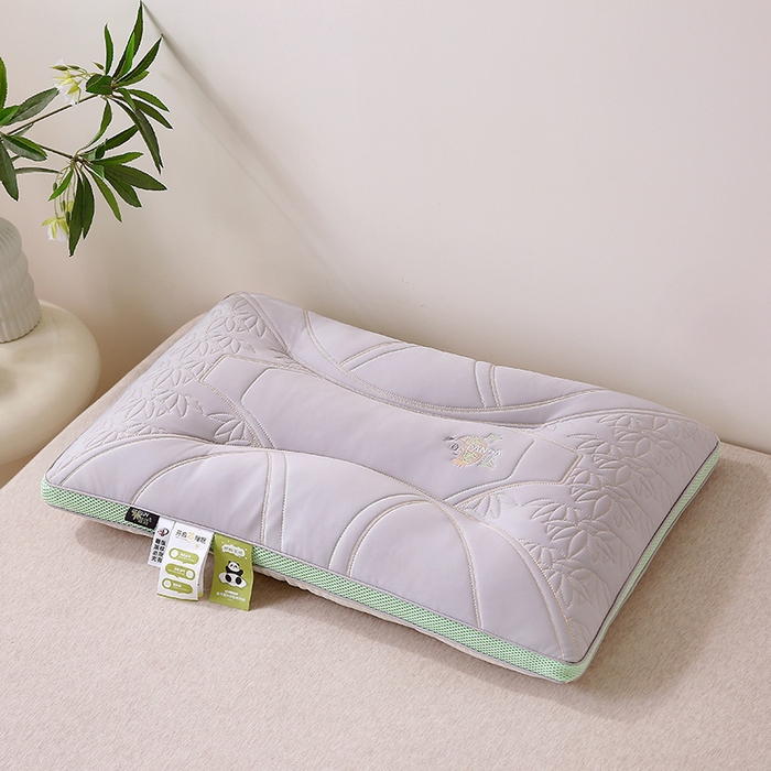 91家纺网 家纺一手货源 找家纺 珍贝家纺 2025新款A类凉感丝所盼皆达冰丝层枕头枕芯 所盼皆达冰丝层枕-灰色 48x74cm/只