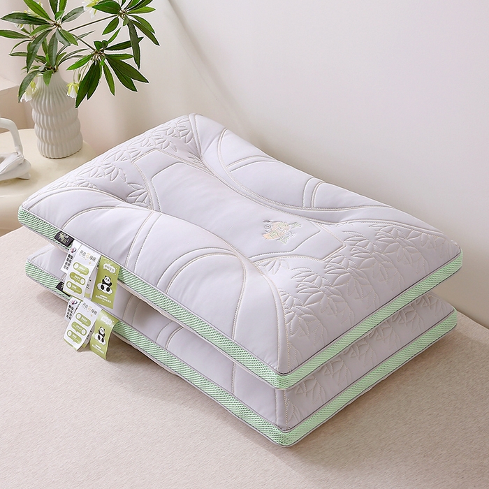 91家纺网 家纺一手货源 找家纺 珍贝家纺 2025新款A类凉感丝所盼皆达冰丝层枕头枕芯 所盼皆达冰丝层枕-灰色 48x74cm/只