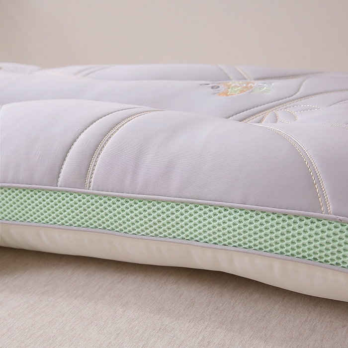 91家纺网 家纺一手货源 找家纺 珍贝家纺 2025新款A类凉感丝所盼皆达冰丝层枕头枕芯 所盼皆达冰丝层枕-灰色 48x74cm/只