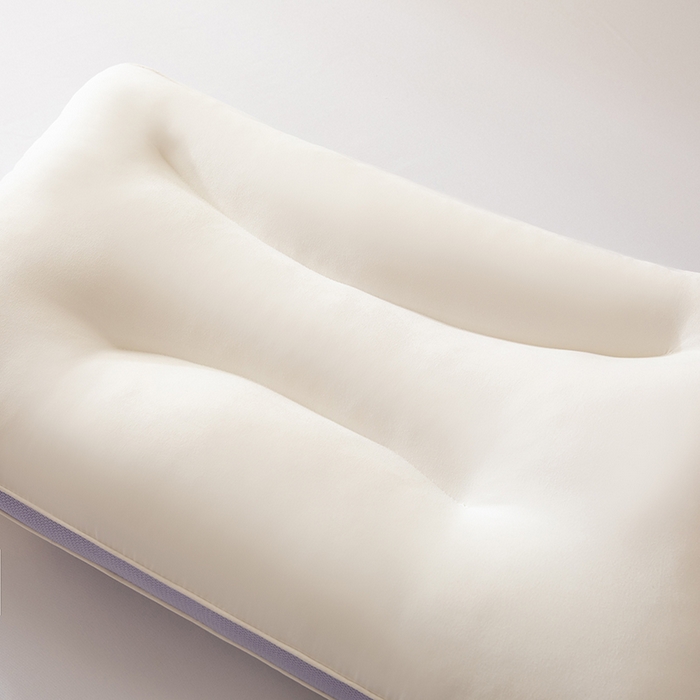 91家纺网 家纺一手货源 找家纺 珍贝家纺 2024新款A类凉感丝熊猫呼呼枕芯护颈枕头 熊猫呼呼-紫色 48x74cm/只