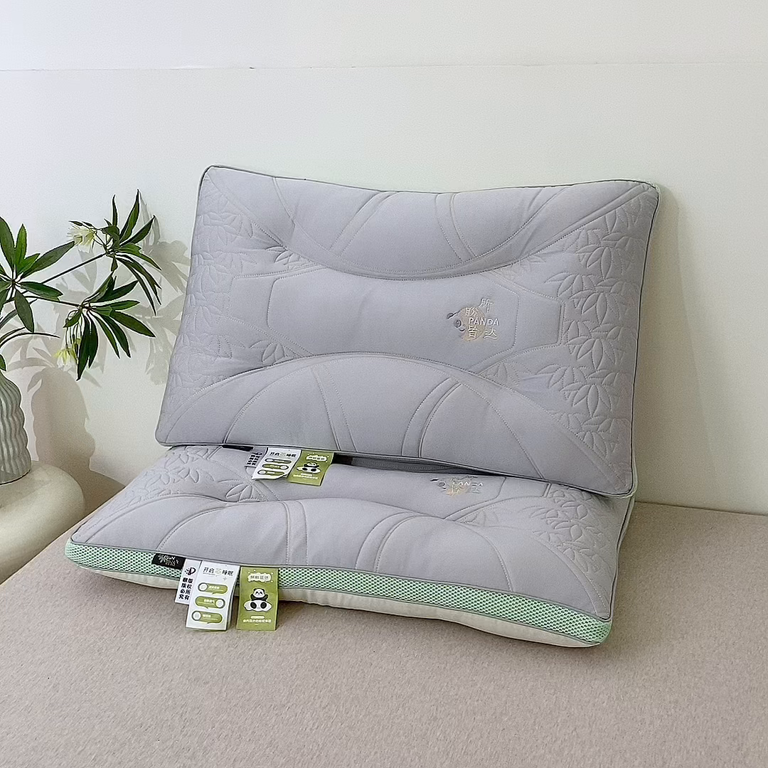 91家纺网 家纺一手货源 找家纺 珍贝家纺 2025新款A类凉感丝所盼皆达冰丝层枕头枕芯 所盼皆达冰丝层枕-灰色 48x74cm/只