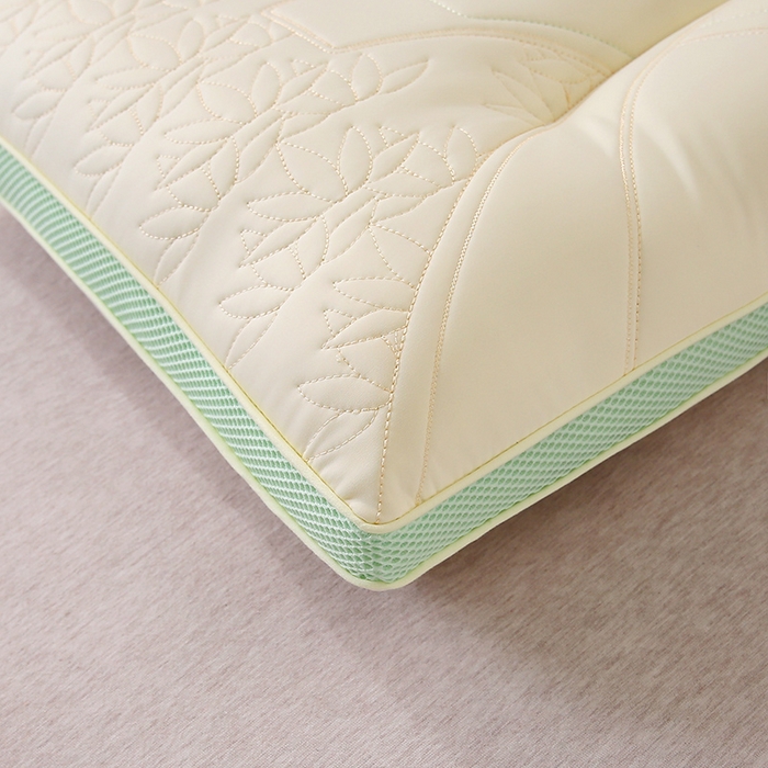 91家纺网 家纺一手货源 找家纺 珍贝家纺 2025新款A类凉感丝所盼皆达冰丝层枕头枕芯 所盼皆达冰丝层枕-奶白 48x74cm/只