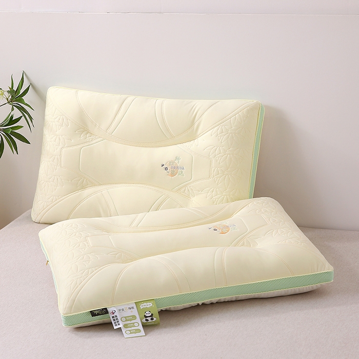 91家纺网 家纺一手货源 找家纺 珍贝家纺 2025新款A类凉感丝所盼皆达冰丝层枕头枕芯 所盼皆达冰丝层枕-奶白 48x74cm/只