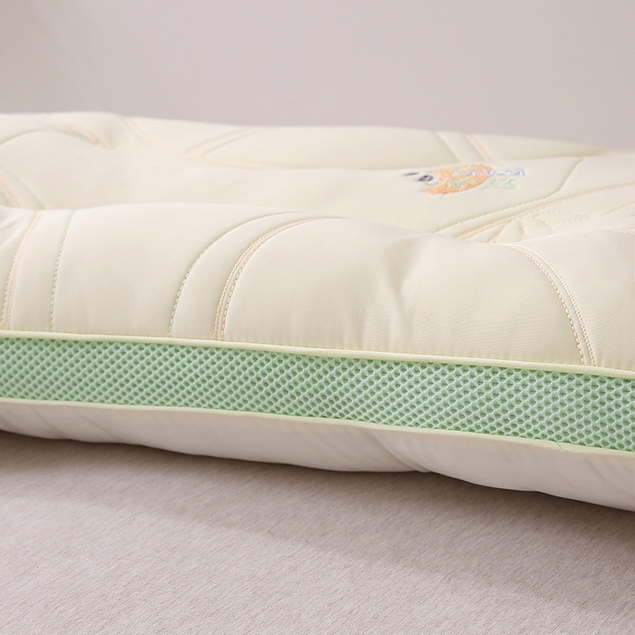 91家纺网 家纺一手货源 找家纺 珍贝家纺 2025新款A类凉感丝所盼皆达冰丝层枕头枕芯 所盼皆达冰丝层枕-奶白 48x74cm/只