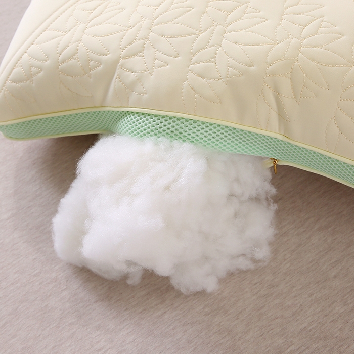 91家纺网 家纺一手货源 找家纺 珍贝家纺 2025新款A类凉感丝所盼皆达冰丝层枕头枕芯 所盼皆达冰丝层枕-奶白 48x74cm/只