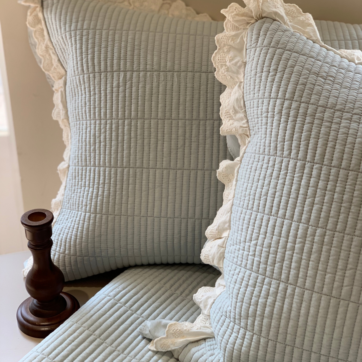 91家纺网 家纺一手货源 找家纺 汇庭 2025春夏新款美心床盖三件套系列 爱心甘蓝