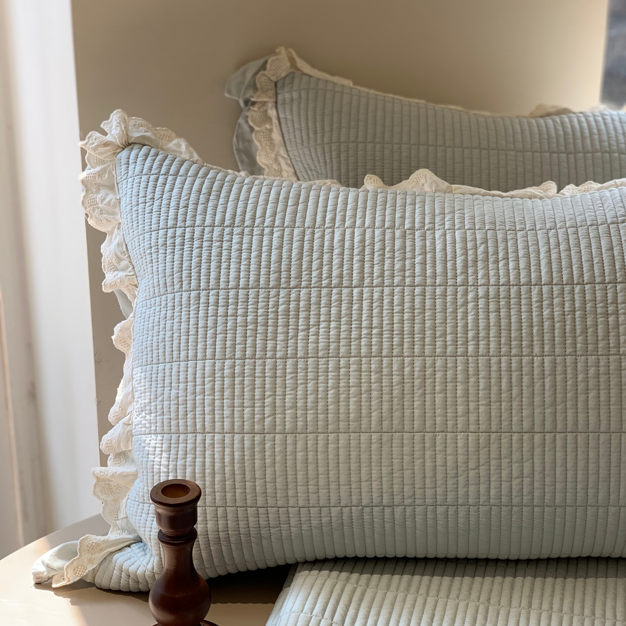 91家纺网 家纺一手货源 找家纺 汇庭 2025春夏新款美心床盖三件套系列 爱心甘蓝