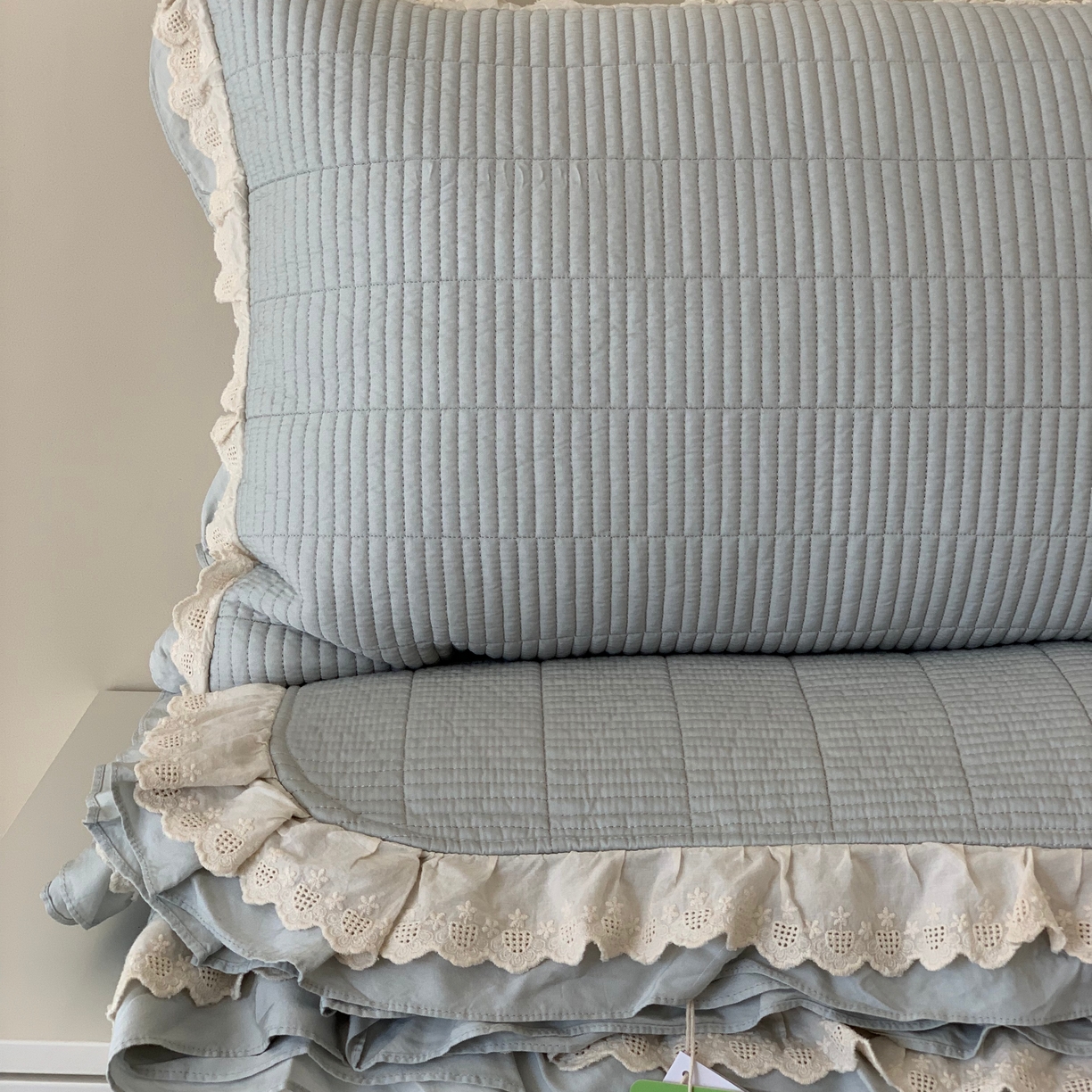 91家纺网 家纺一手货源 找家纺 汇庭 2025春夏新款美心床盖三件套系列 爱心甘蓝