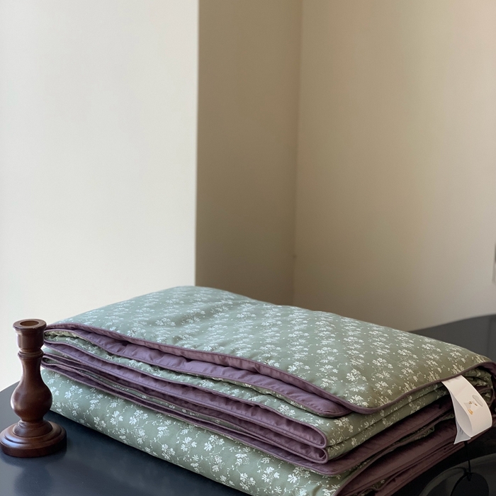 91家纺网 家纺一手货源 找家纺 汇庭 2025春夏新款蔓莎夏被系列夏凉被空调被单夏被 贝蒂绿