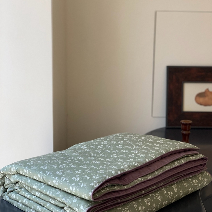 91家纺网 家纺一手货源 找家纺 汇庭 2025春夏新款蔓莎夏被系列夏凉被空调被单夏被 贝蒂绿