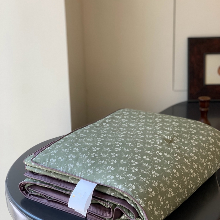 91家纺网 家纺一手货源 找家纺 汇庭 2025春夏新款蔓莎夏被系列夏凉被空调被单夏被 贝蒂绿