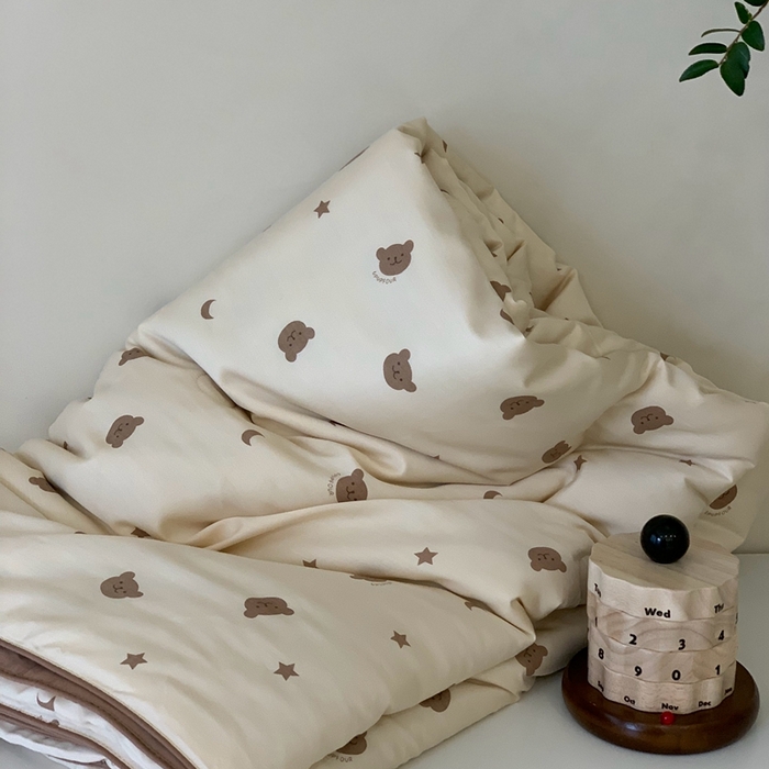 汇庭 2025春夏新款蔓莎夏被系列夏凉被空调被单夏被 小熊咖