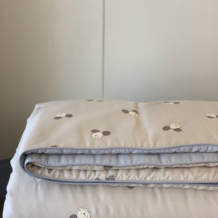 91家纺网 家纺一手货源 找家纺 汇庭 2025春夏新款蔓莎夏被系列夏凉被空调被单夏被 米奇灰