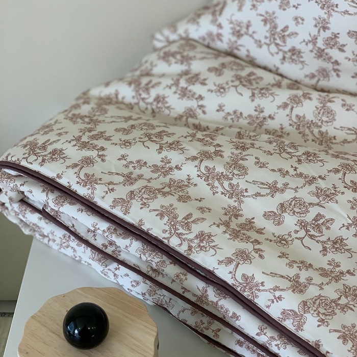 91家纺网 家纺一手货源 找家纺 汇庭 2025春夏新款蔓莎夏被系列夏凉被空调被单夏被 山茶咖