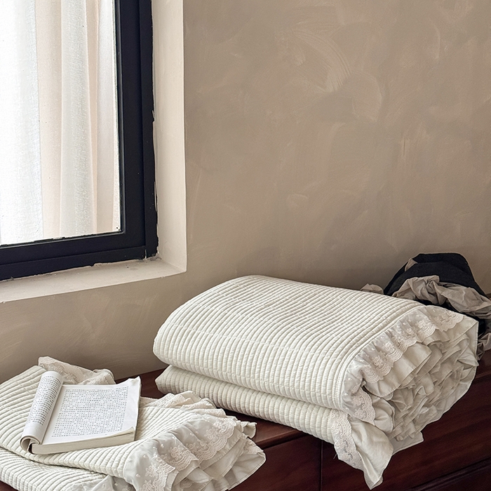 汇庭 2025新款洛可可花边床盖三件套系列 洛可薄荷