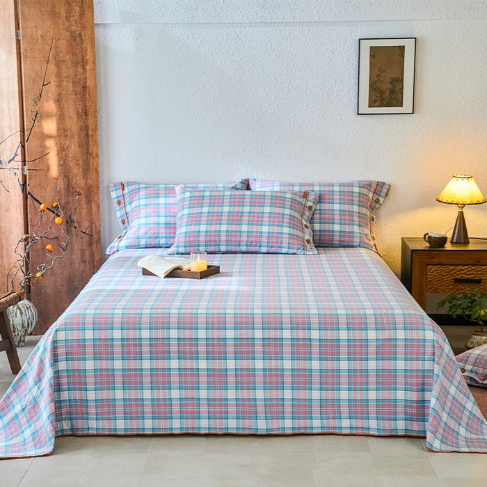 91家纺网 家纺一手货源 找家纺 （总）春皖家纺2025新款全棉密拷色织提花老粗布床单