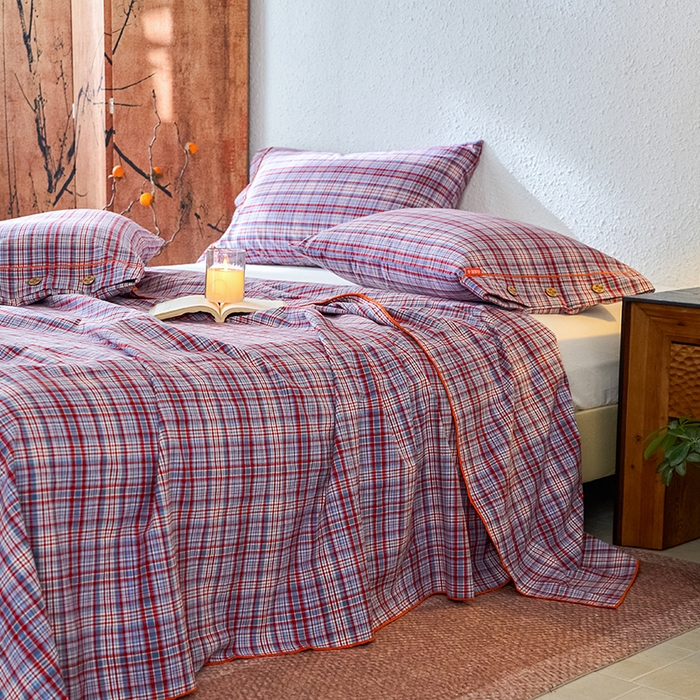 91家纺网 家纺一手货源 找家纺 （总）春皖家纺2025新款全棉密拷色织提花老粗布床单