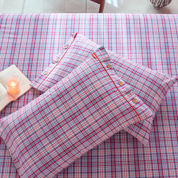 91家纺网 家纺一手货源 找家纺 （总）春皖家纺2025新款全棉密拷色织提花老粗布枕套