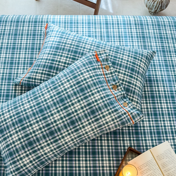 91家纺网 家纺一手货源 找家纺 （总）春皖家纺2025新款全棉密拷色织提花老粗布枕套