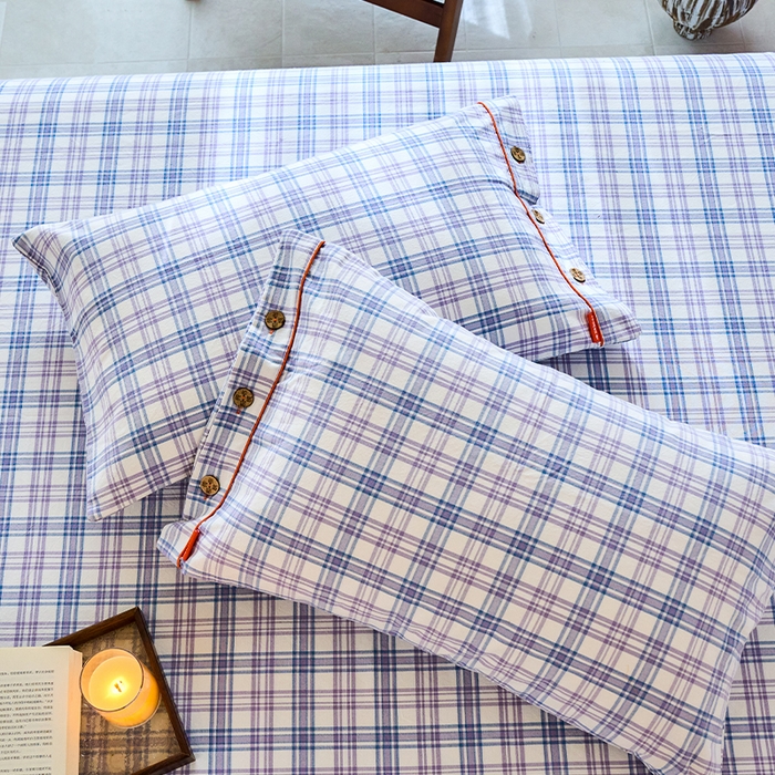 91家纺网 家纺一手货源 找家纺 （总）春皖家纺2025新款全棉密拷色织提花老粗布枕套