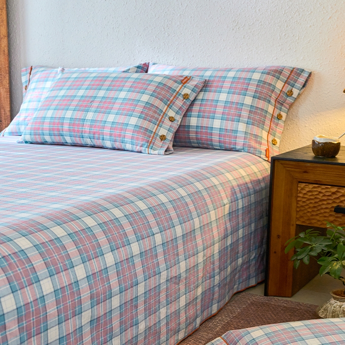 91家纺网 家纺一手货源 找家纺 （总）春皖家纺2025新款全棉密拷色织提花老粗布枕套