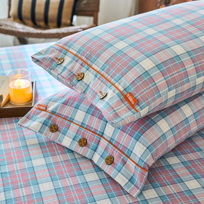 91家纺网 家纺一手货源 找家纺 （总）春皖家纺2025新款全棉密拷色织提花老粗布枕套