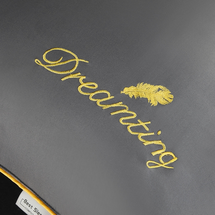 91家纺网 家纺一手货源 找家纺 合纵跨境工厂 2025新款纯色专版花型枕芯跨境外贸JIT一件代发TEMU亚马逊希音包过核价冰丝刺绣羽丝枕头 高级灰 单边48x74cm中枕