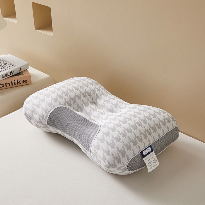 91家纺网 家纺一手货源 找家纺 （总）合纵跨境工厂 2025新款千鸟格大蜂窝spa枕头枕芯跨境外贸JIT一件代发TEMU亚马逊希音包过核价