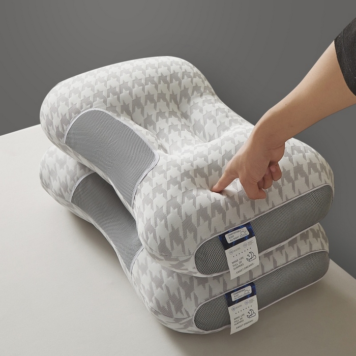 91家纺网 家纺一手货源 找家纺 （总）合纵跨境工厂 2025新款千鸟格大蜂窝spa枕头枕芯跨境外贸JIT一件代发TEMU亚马逊希音包过核价